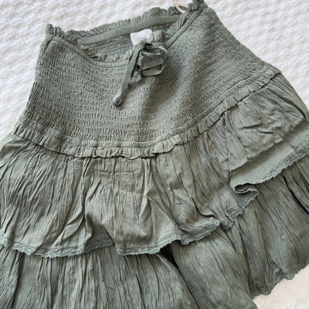 Green Aritzia Mini Skirt